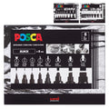 Uni Posca 8-Tip Acrylic Paint Marker Set - Precision Tips for Any