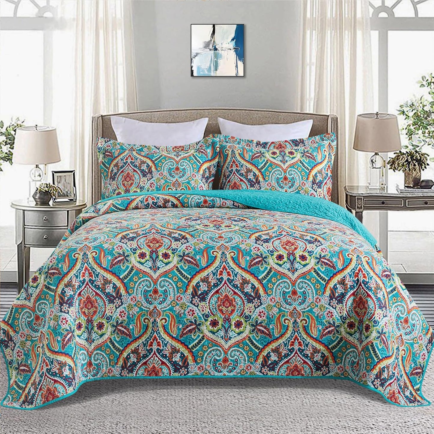 BEDIFANY Cotton Queen Quilt Set for Comfortable Sleep & Style