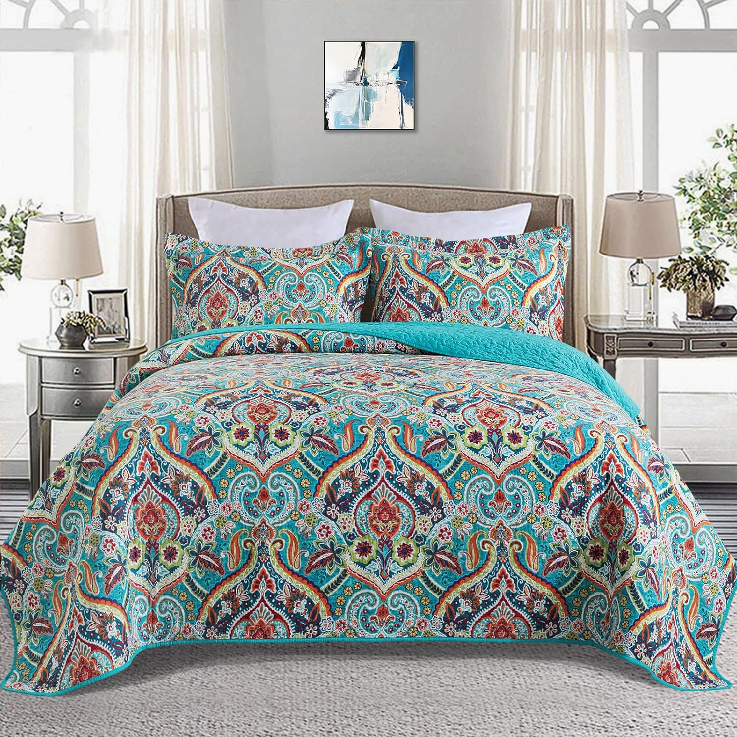 BEDIFANY Cotton Queen Quilt Set for Comfortable Sleep & Style