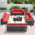 Kurapika 14 Pieces Patio Furniture Set - Comfortable Modular