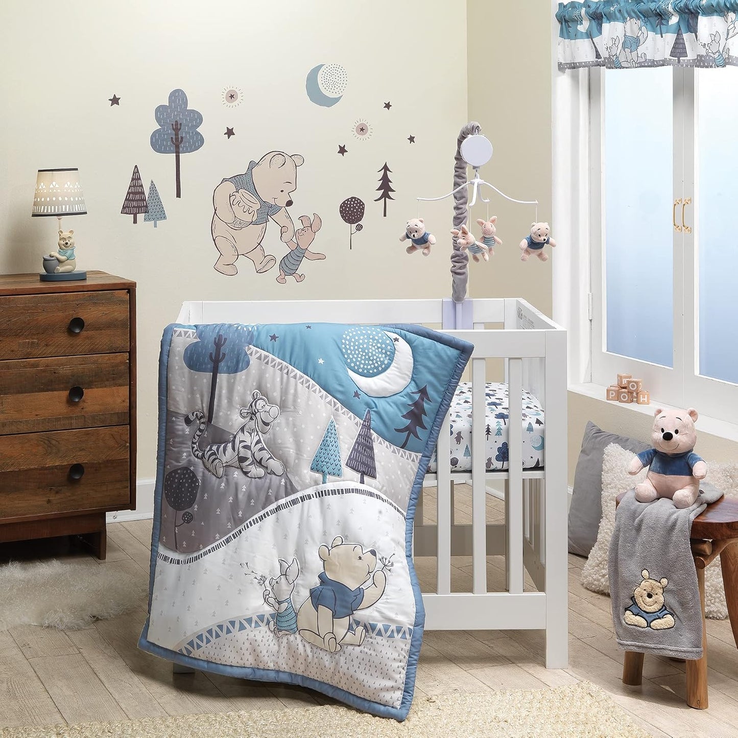 Forever Pooh 3-Piece Mini Crib Bedding Set for Sweet Dreams