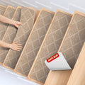 Non-Slip Carpet Stair Treads 8 in x 30 in (15 Pack) - Safe Indoor