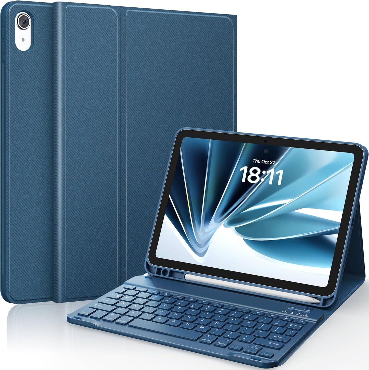 CHESONA Keyboard Case for iPad 11th/10th Gen with Detachable Design