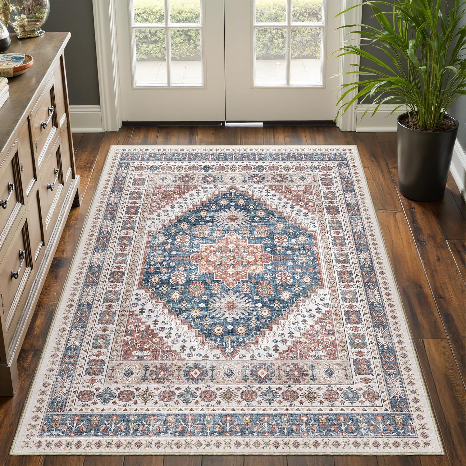 3x5 Washable Area Rug for Entryway and Kitchen by Restydon