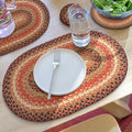 Jute Braided Placemats Oval Set of 4 - Rustic 13x19 Table Mats