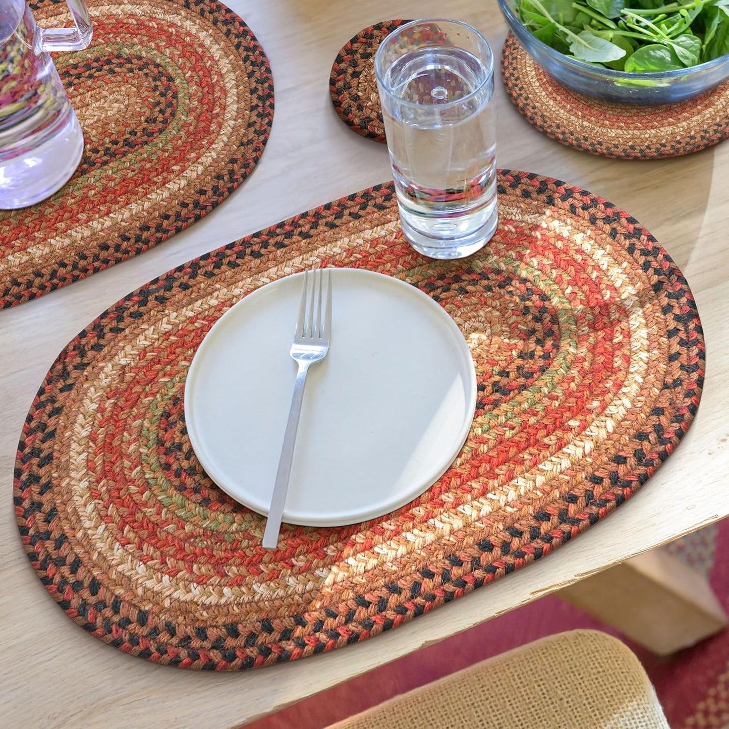 Jute Braided Placemats Set of 4 for Rustic Country Decor