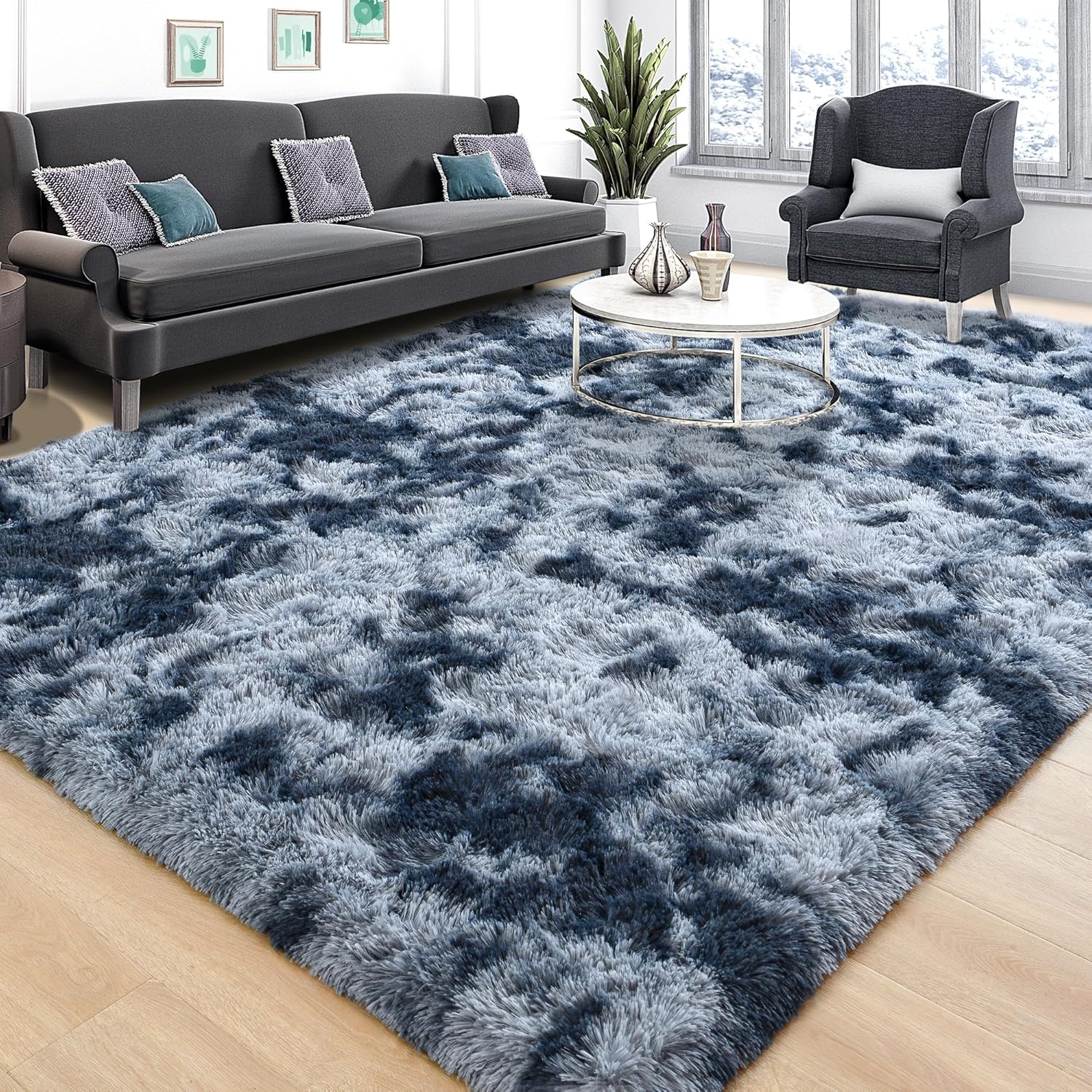 Tepook Soft Fluffy Rugs for Living Room, 5x8 Shaggy Area Rug