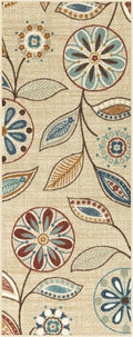 Reggie Floral Runner Rug 2 ft x 5 ft - Washable Non-Slip Runner