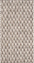 Courtyard 4 ft x 5 ft7 in Beige/Brown Outdoor Waterproof Rug - Durable