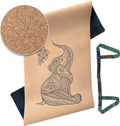 Extra Large Non-Slip Cork Yoga Mat with Designs - 73in x 25in