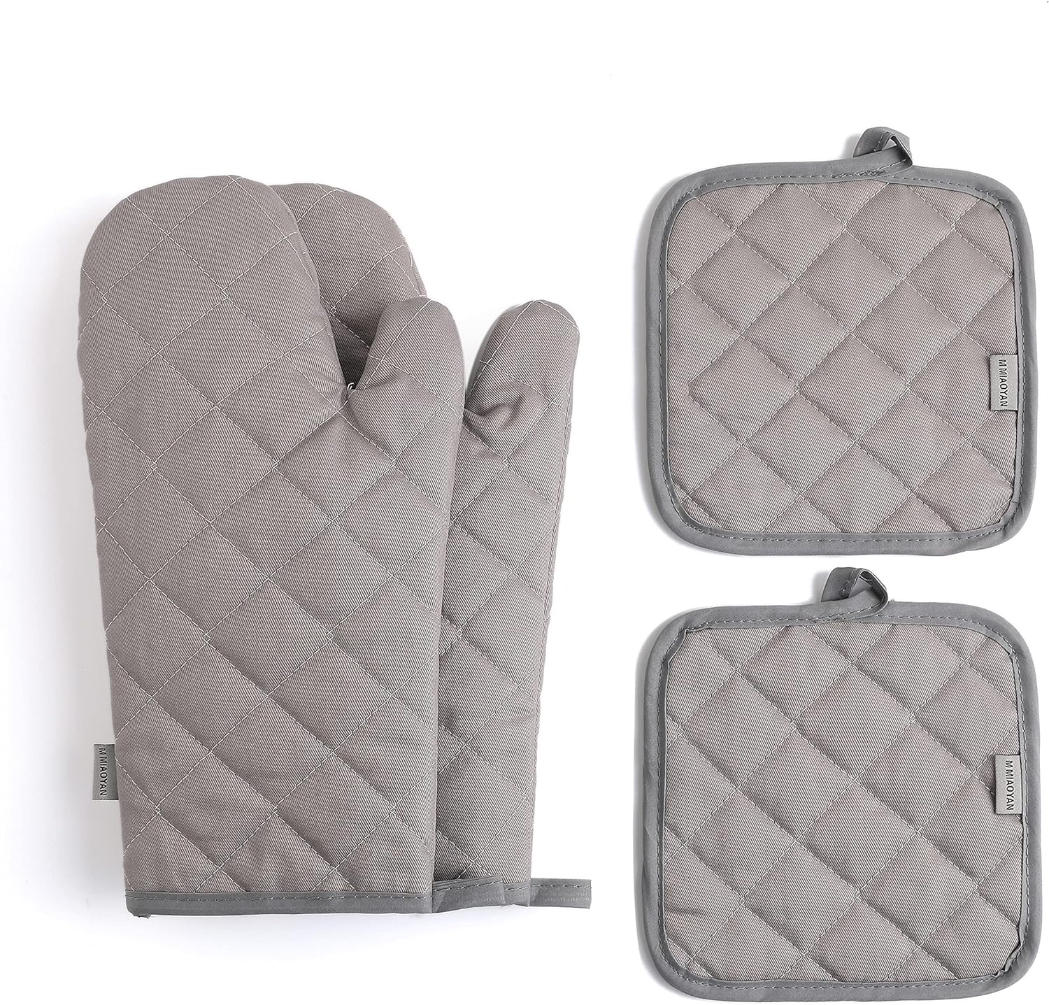 High Heat Resistant Oven Mitts Set by M MIAOYAN