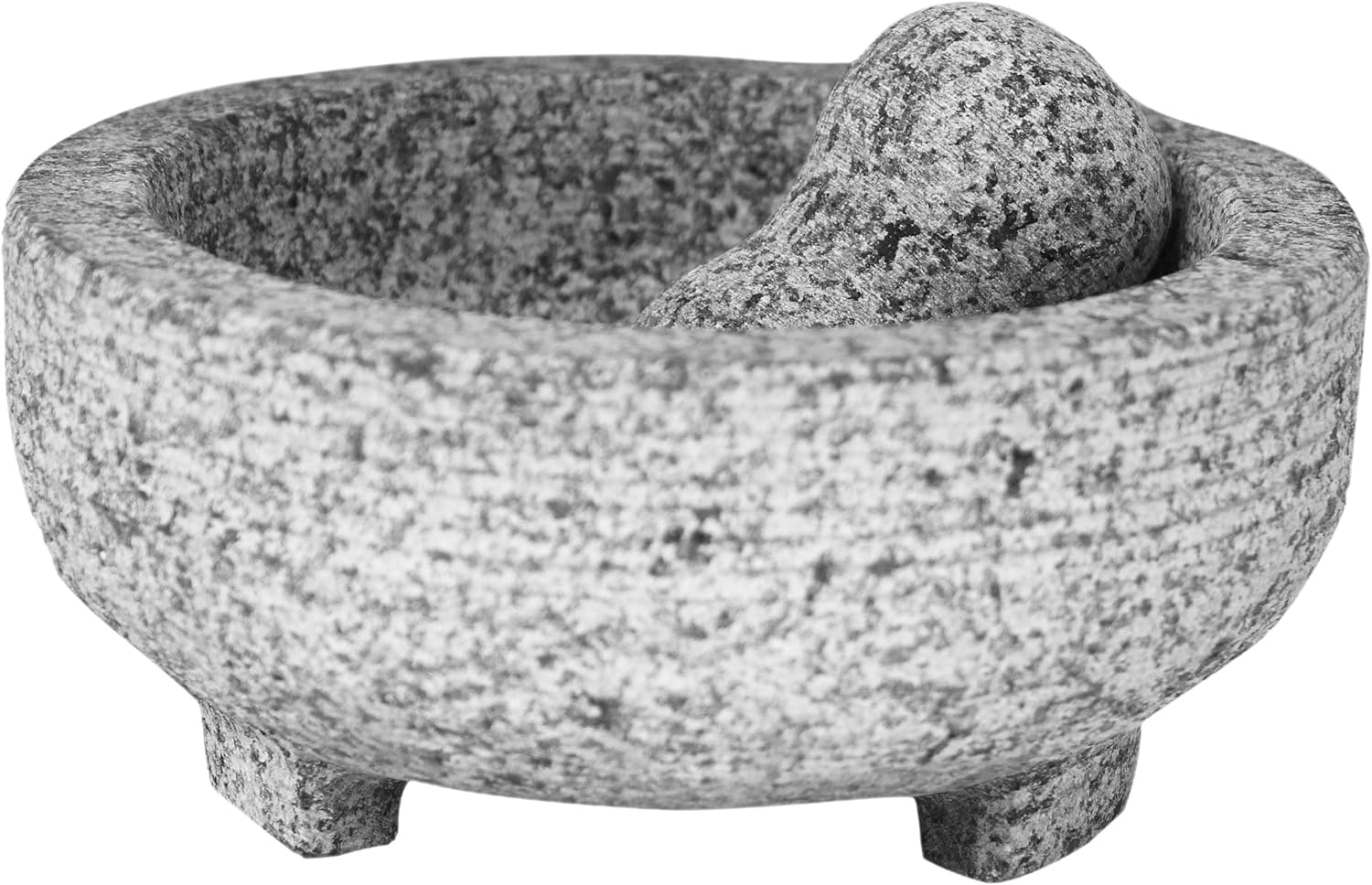 Vasconia 4-Cup Granite Molcajete Mortar and Pestle for Grinding