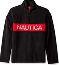 Nautica Men's Polar Fleece 1/4 Zip Block Logo Sweatshirt - Soft