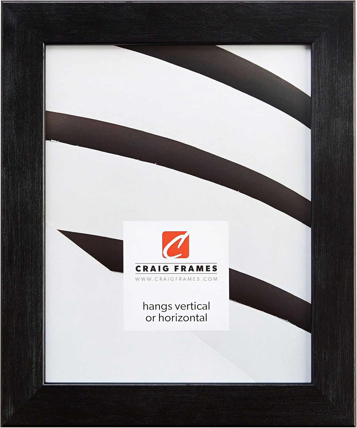 Bauhaus Modern Black Pine Picture Frame for 14 by 22-Inch Art