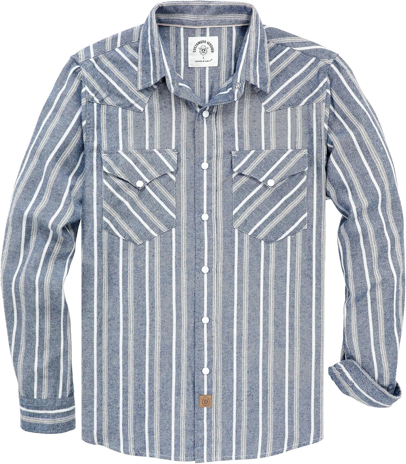 Dubinik Flannel Shirt for Men - Vintage Pearl Snap Plaid Style