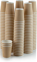 Ripple Kraft Paper Cups 10 oz - Insulated Rippling for Hot Drinks