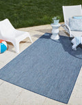Casual Transitional Solid Heathered Indoor/Outdoor Rug 3 ft 3 in x 5