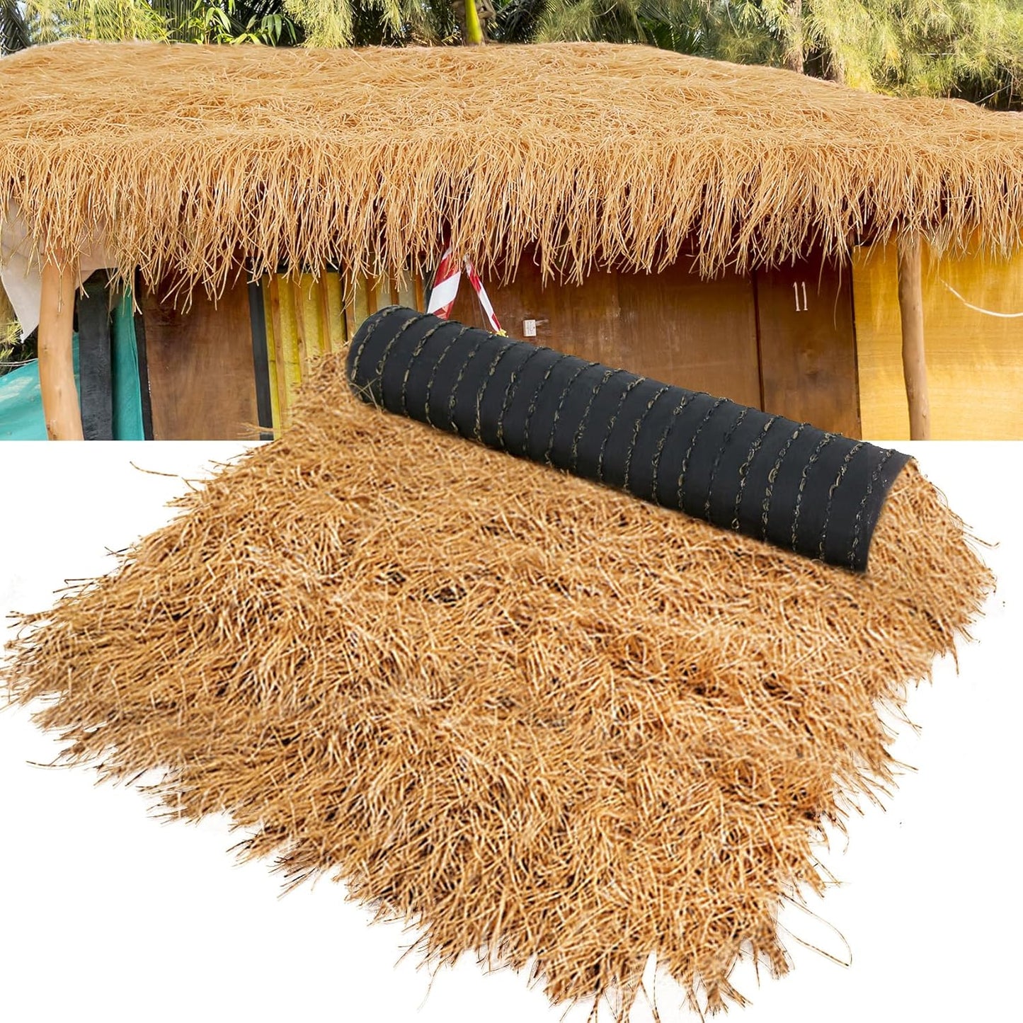 XLX TURF Mexican Artificial Thatch Straw Roof for Tiki Bars
