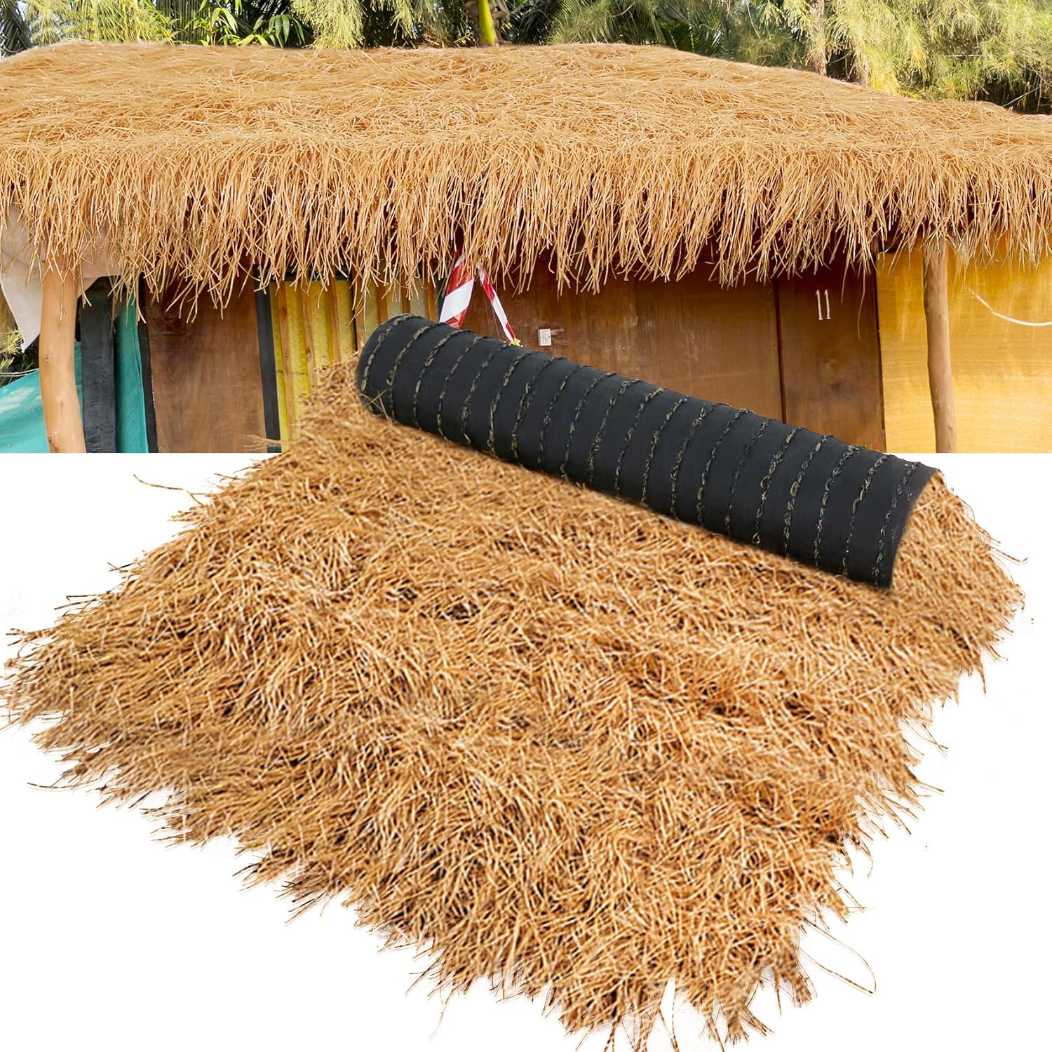 XLX TURF Mexican Artificial Thatch Straw Roof for Tiki Bars