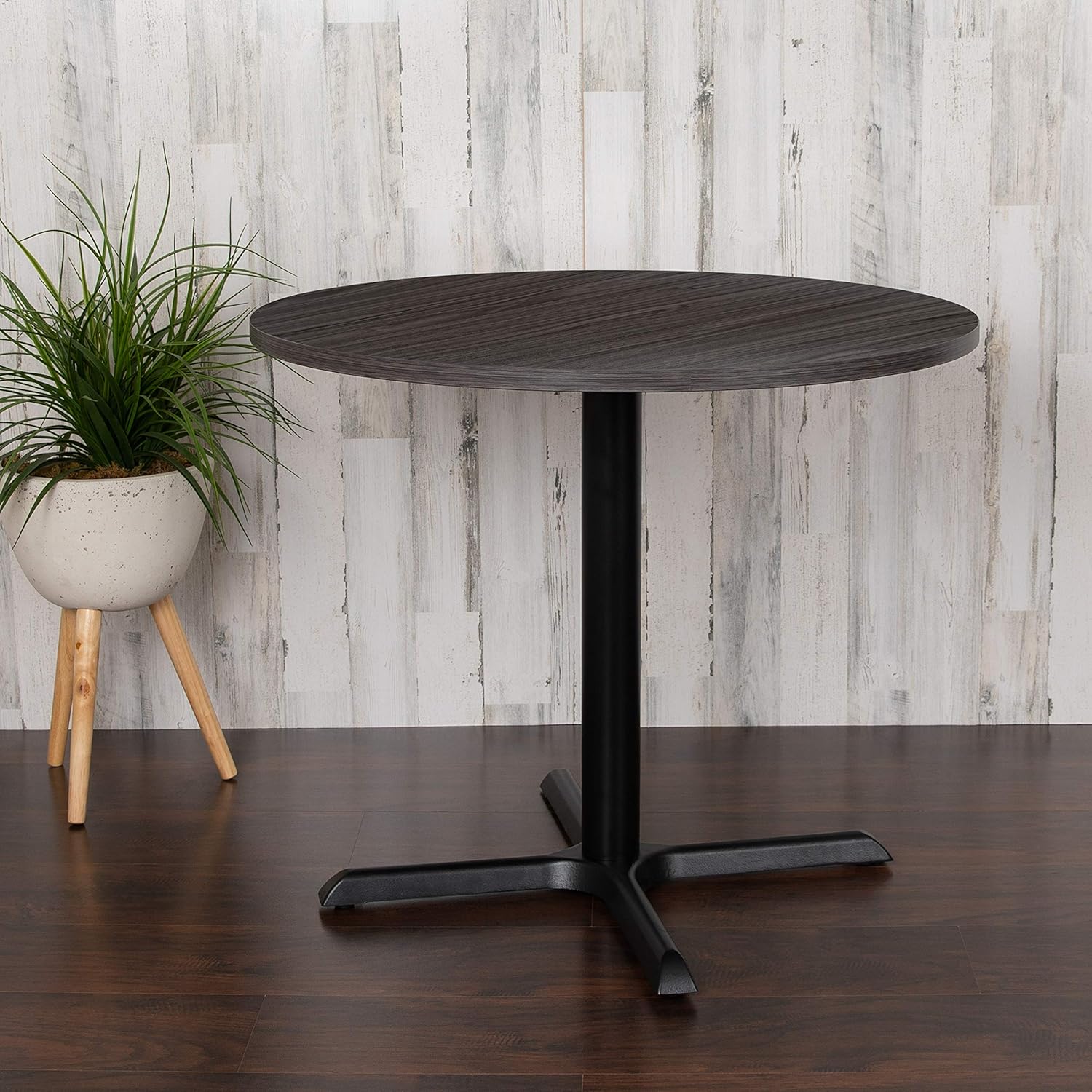 Rustic Gray 36 Round Conference Table for Office