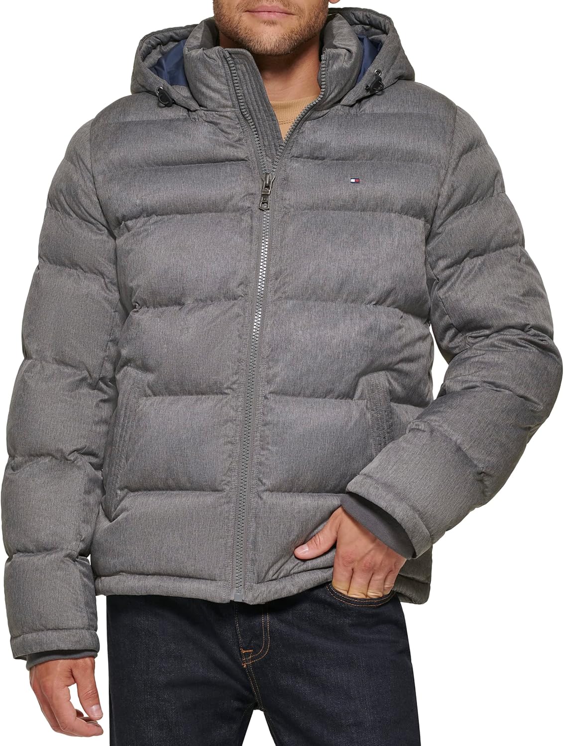 Tommy Hilfiger Men's Down Alternative Hooded Puffer Jacket
