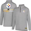 Ultra Game Men's NFL Official Super Soft Quarter Zip Long Sleeve 100%
