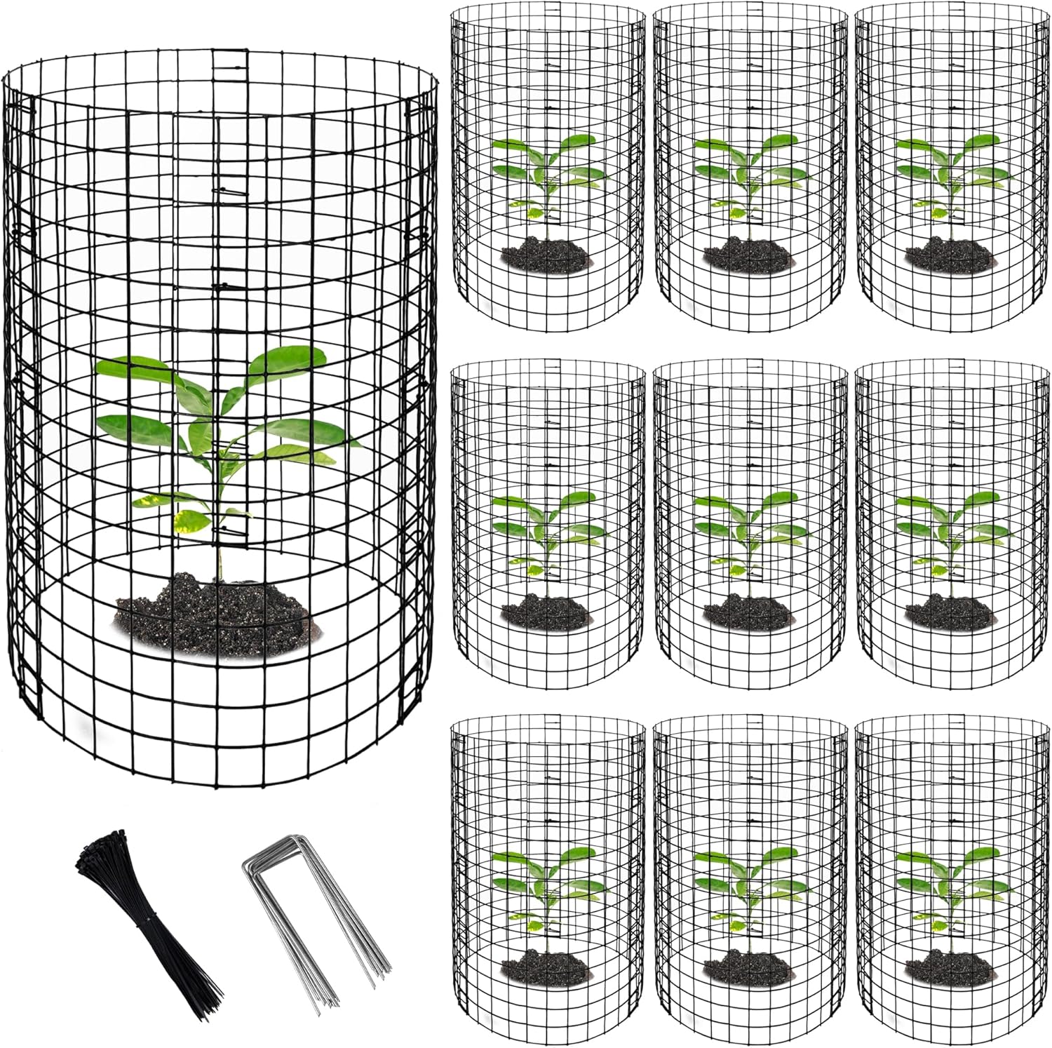 10 Packs Wire Plant Protector - Sturdy Metal Mesh Covers