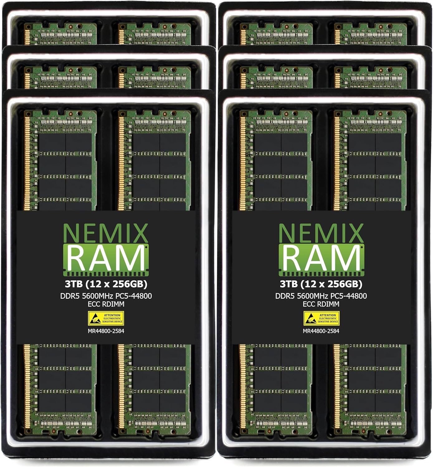 NEMIX RAM 3TB DDR5 5600MHZ ECC RDIMM Memory Kit for Servers