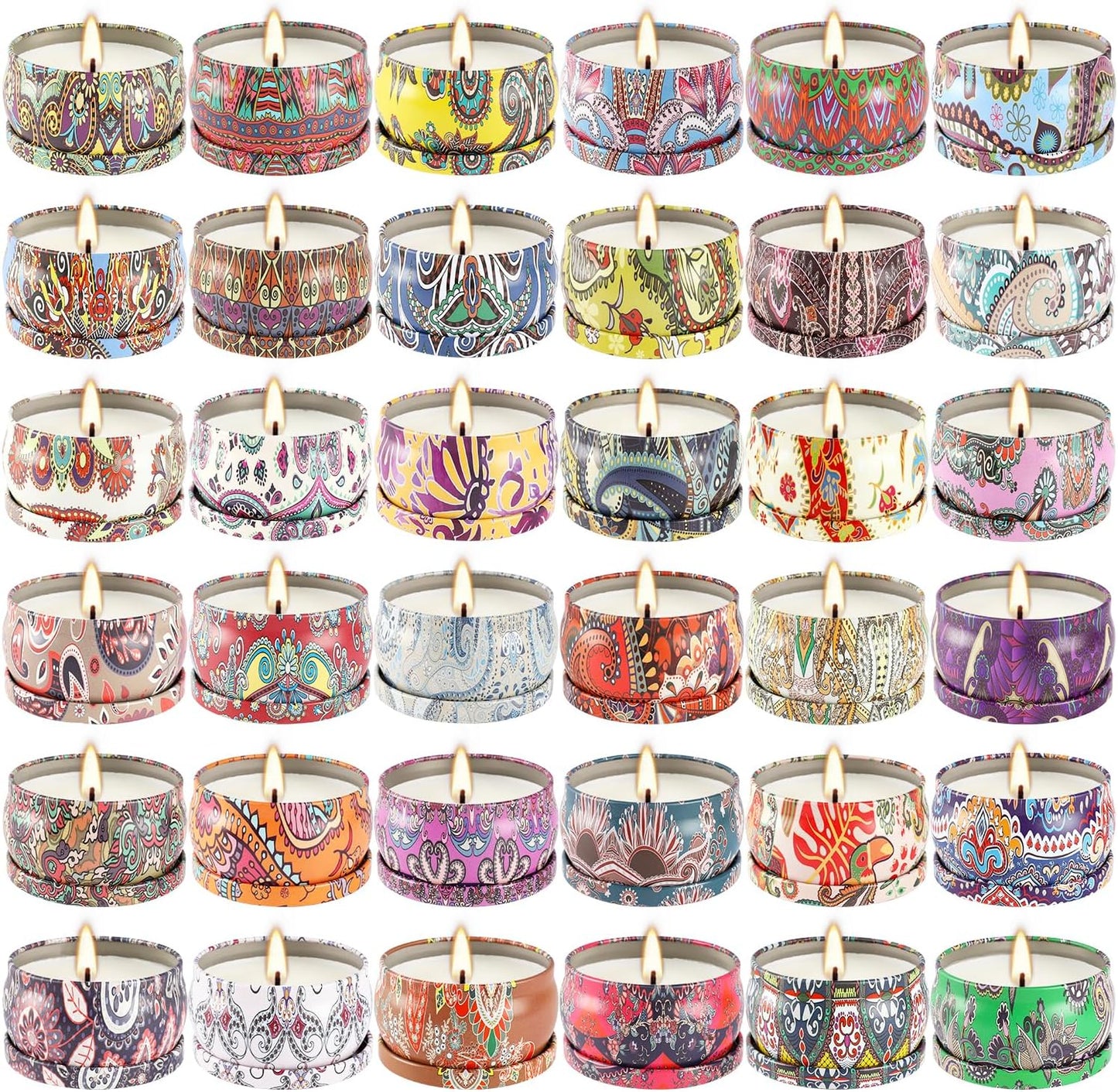 Set of 36 Scented Candle Gift Set for Home and Women