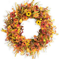 28 Inches Large Fall Wreath for Front Door - Warm Autumn Accent