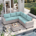 6-Piece Outdoor Patio Furniture Set for Garden and Poolside