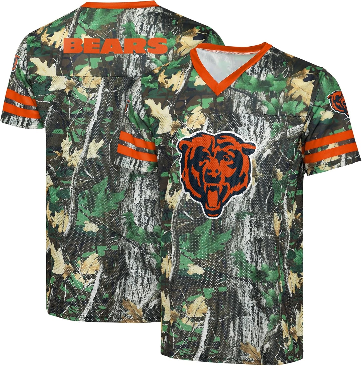 NFL Men's Officially Licensed Hunter Camo Game Day V-Neck Top