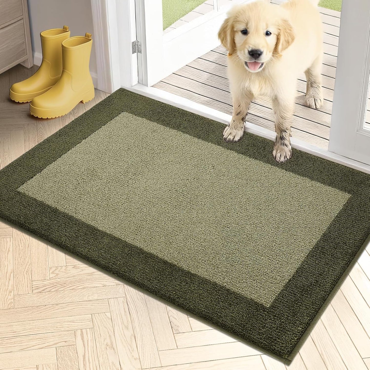 Dirt Trapping Door Mat 24in x 36in Non-Slip Rug for Entryways