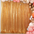 Gold Sequin Backdrop Curtain 2pc 5ft x 10ft - Elegant Shimmer
