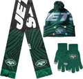 FOCO X Zubaz NFL Collab 3 Pack Glove Scarf & Hat Set - Light Up Hat