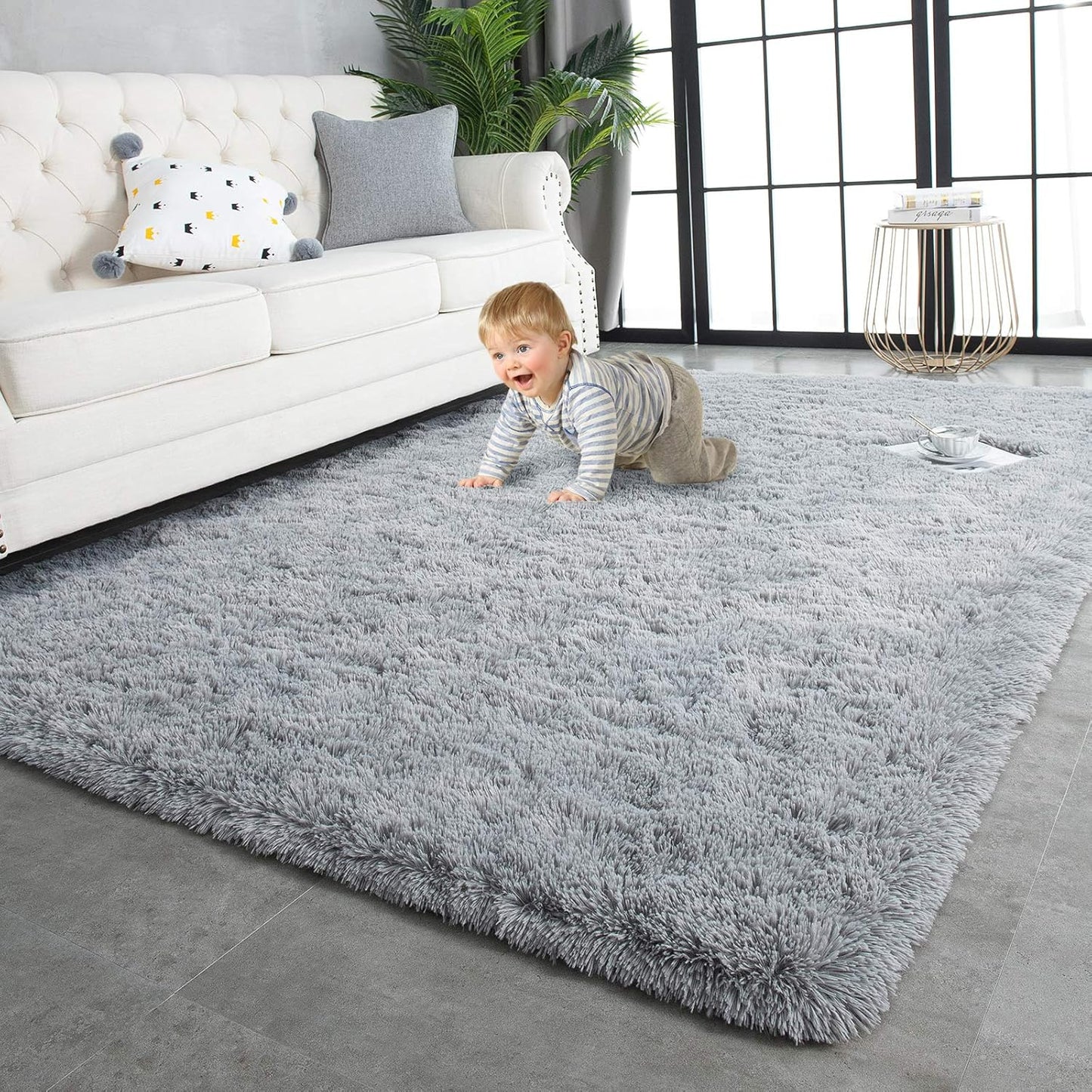 Super Soft Shaggy Rugs for Living Room and Bedroom Decor