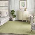 Contemporary Solid Green 7 ft x 10 ft Area Rug - Indoor/Outdoor