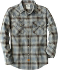 Dubinik Flannel Shirt for Men Long Sleeve Casual Cozy Snap Button size
