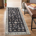 Bloom Rugs Washable Non-Slip 7 ft Runner - Black/Ivory Traditional