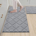 Soft Kitchen Rugs 2 PCS - Absorbent Non-Skid Mats for Sink Area