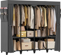 Wardrobe Closet Portable Closet with 4 Hanging Rods - Large Capacity