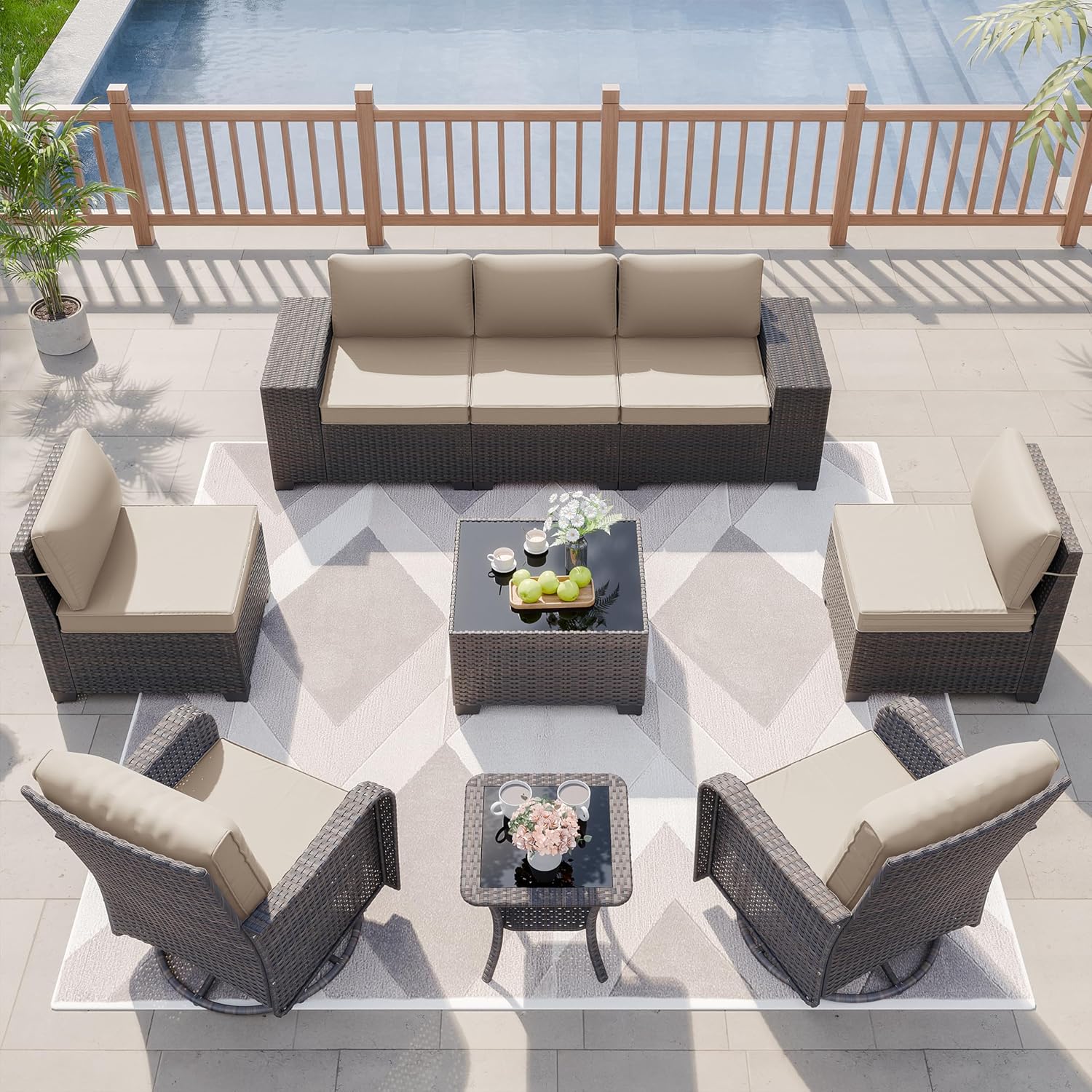 Kurapika 9 Pieces Patio Furniture Set for Ultimate Comfort