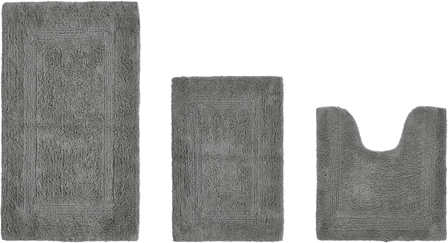 Better Trends 3 Piece Bathroom Rug Set - Soft Cotton Absorbent