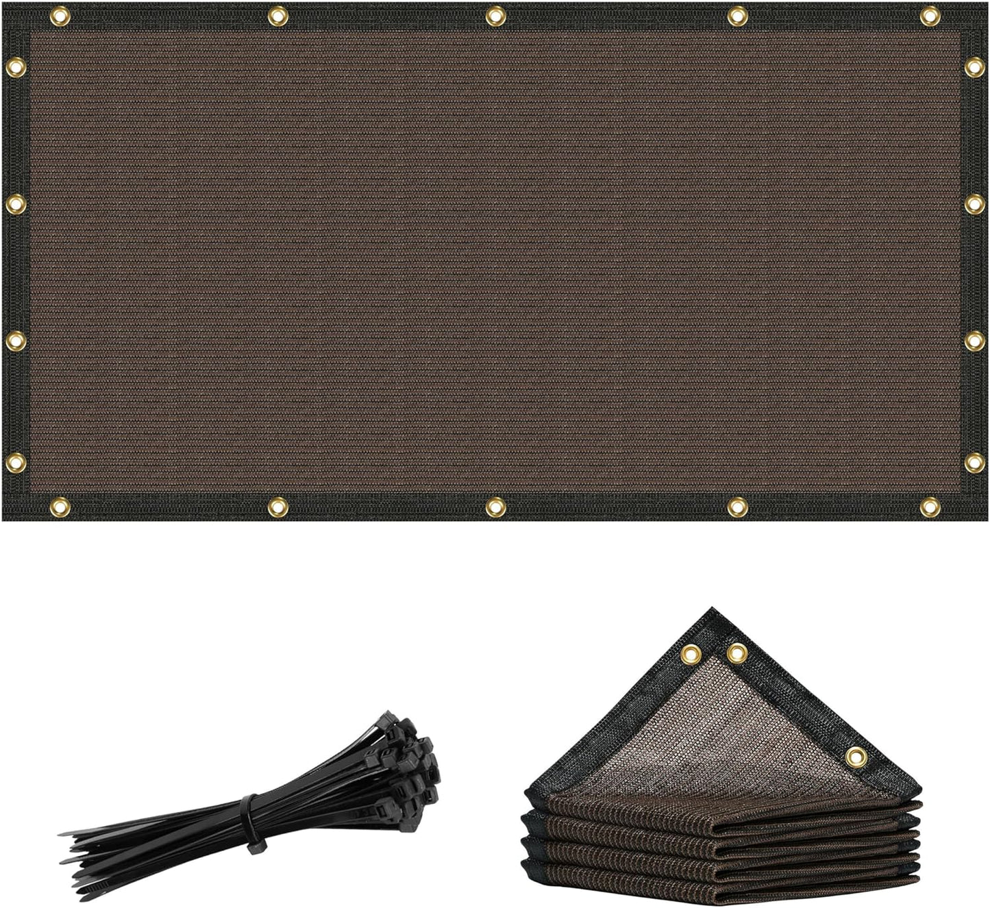 Amgo 9ft x 30ft Brown Shade Cloth for Dog Kennel and Greenhouse