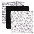 3-Pack Organic Cotton Swaddle Blankets Tossed Skulls - Oversized