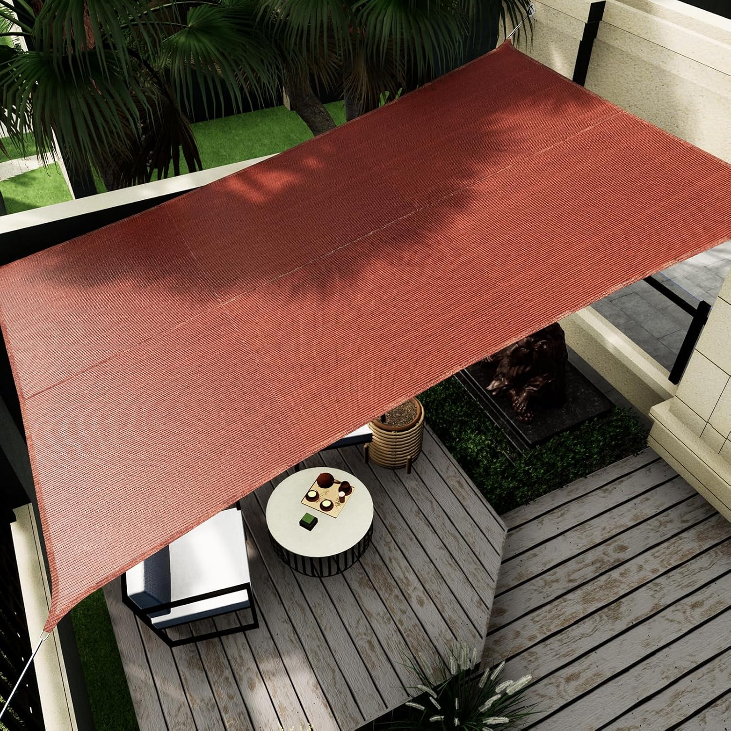 Sun Shade Sail Canopy 6ftx10ft Rectangle for Outdoor Spaces