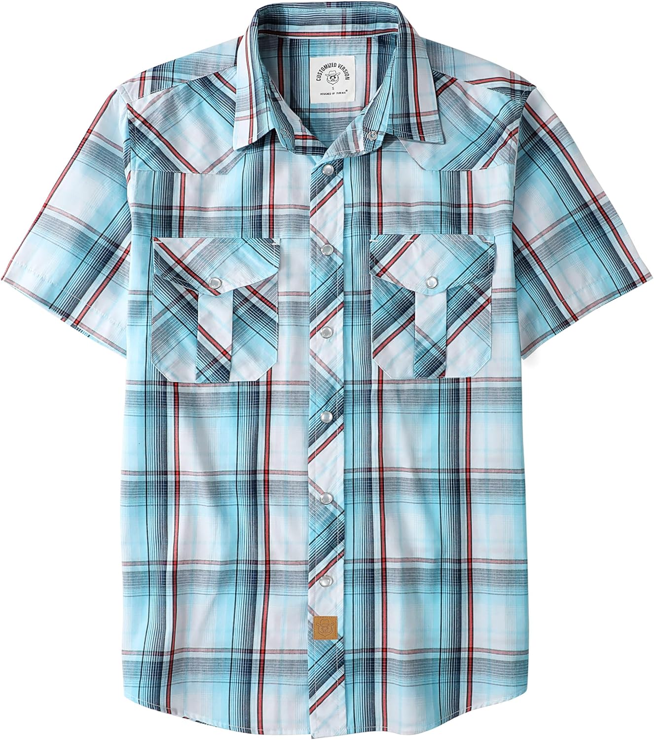 Dubinik Short Sleeve Western Shirts for Men - Stylish Plaid Design
