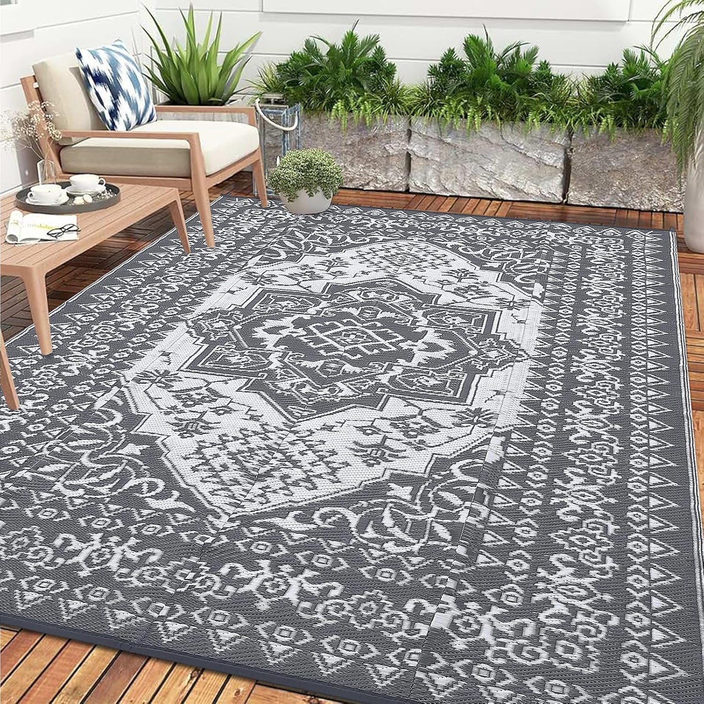 9x12 Outdoor Rug for Patios Waterproof Mat for All Spaces