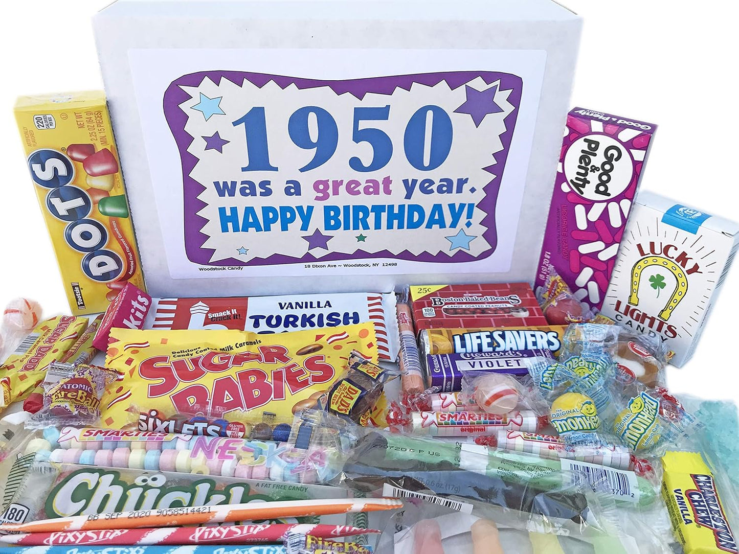 Retro Candy Gift Box for 75th Birthday Nostalgic Treats