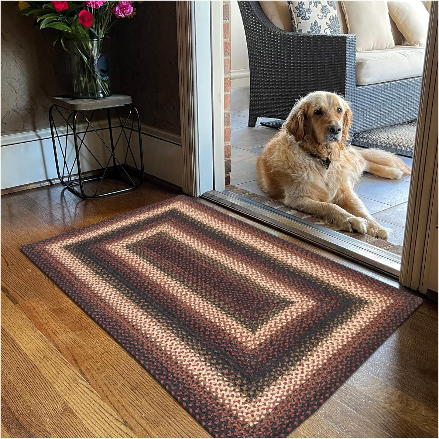 Prescott Jute Braided Rugs for Entryway, Kitchen and Bathroom